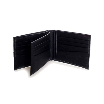 HJ2132 - Bóp nam Huy Hoàng sọc ngang màu đen