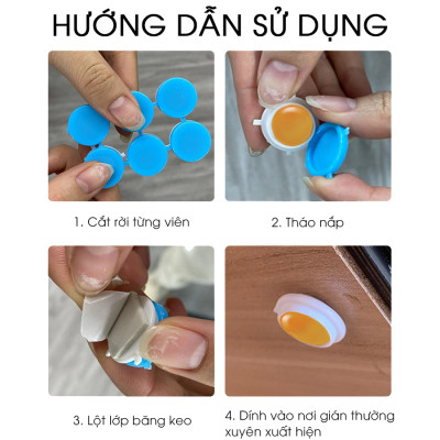 Combo 3 hộp viên diệt gián sinh học AMB, thuốc diệt gián Đức hiệu quả nhanh chóng, an toàn sức khỏe, hộp 8 viên