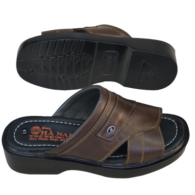 Dép Nam Quai Ngang HÀ NAM Da Bò Thật Cao Cấp DNA2132