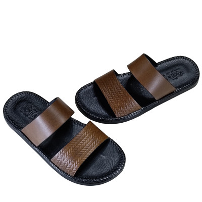 Dép Nam Quai Ngang HA NAM Da Bò Thật Cao Cấp DNA22044