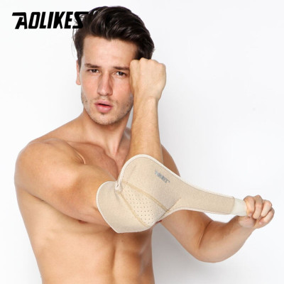 Bộ 2 Đai Bảo Vệ Khủy Tay Hỗ Trợ Chơi Tennis, Cầu Lông, Tập Gym, Bóng Đá Breathable Sport Elbow Support AOLIKES YE-7948 - Hàng Chính Hãng