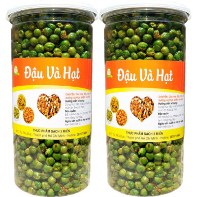 ĐẬU HÀ LAN SẤY GIÒN TỎI ỚT HIỆU TÂN LỘC PHÁT (HŨ PET 400G)