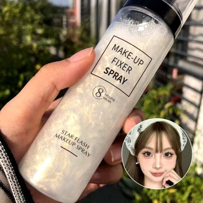 Xịt khóa Makeup Star Flash Make Up Spray 8 Hours Wear, Xịt giữ makeup cố định lớp trang điểm bắt sáng lâu trôi, hàng nhập khẩu