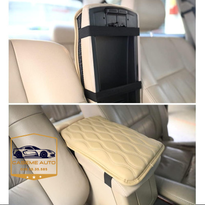 Đệm Tỳ Tay Ô Tô Xe Hơi Cao Su Non Nguyên Khối Bọc Da Nappa Cao Cấp Giúp Chống Mỏi Và Thư Giãn Lái Xe Đường Dài - Hàng Nhập Khẩu