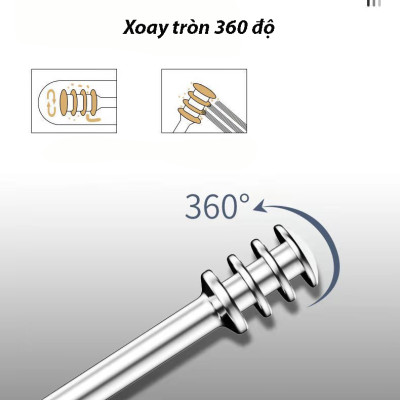 Bộ lấy ráy tai đa năng 6 món Cao cấp bằng thép không rỉ KitAcoom, hàng nhập khẩu cao cấp có hộp đựng