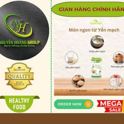 Combo :5 Hộp Yến Mạch nguyên chất 100% Úc 800g Xuân An( Tặng YM 350g)