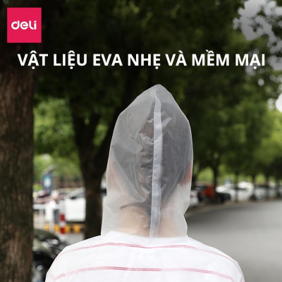 Áo Mưa Trong Suốt Deli Cho Người Lớn Và Trẻ Em - Vải Chống Thấm Cao Cấp - Dáng Dài Thời Trang - DL553010 / DL553011