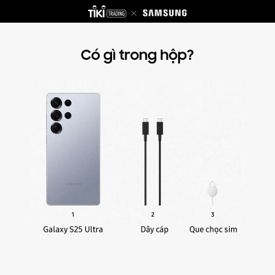 Điện thoại Samsung Galaxy S25 Ultra (12GB/256GB), Điện thoại AI, Tìm kiếm thông minh, Video camera đêm Nightography, S Pen đa nhiệm - Đã kích hoạt bảo hành điện tử - Hàng Chính Hãng 