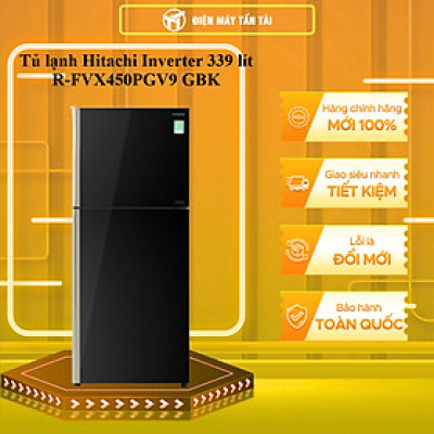Tủ lạnh Hitachi Inverter 339 lít R-FVX450PGV9 GBK - HÀNG CHÍNH HÃNG