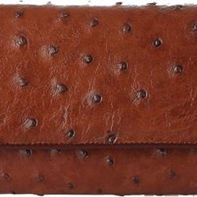 Túi đeo da đà điểu Huy Hoàng da bụng màu nâu đỏ HT6426