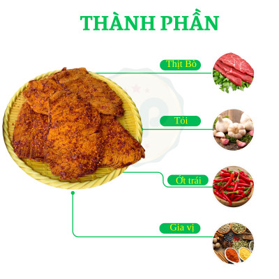 KHÔ BÒ MIẾNG SIÊU CAY TÂN LỘC PHÁT 1KG - COMBO 2 BỊCH 500G