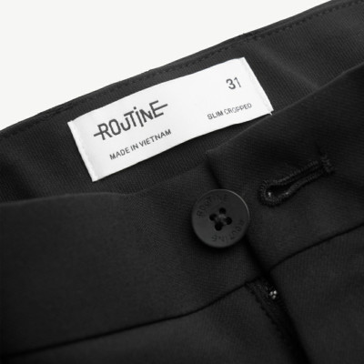 Quần Âu Nam / Quần tây nam ROUTINE Trơn gập lai Form Slim cropped 10S25PFO001 | ROUTINE CÀ MAU