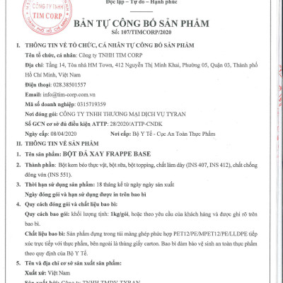 Bột Đá xay FRAPPE BASE Déli