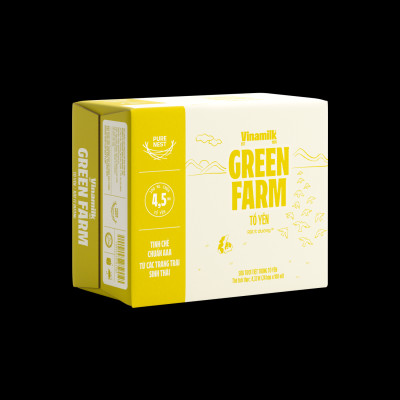 Thùng 24 hộp Sữa tươi tiệt trùng chứa tổ yến Vinamilk Green farm - hộp 180ml