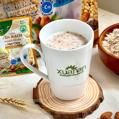 Combo 2 túi: Ngũ Cốc Gạo Lứt Huyết Rồng 400G + Ngũ Cốc Yến Mạch Hạnh Nhân Hạt Chia 400G[ít đường](Tặng Kèm 2 Túi Yến Mạch 150G)