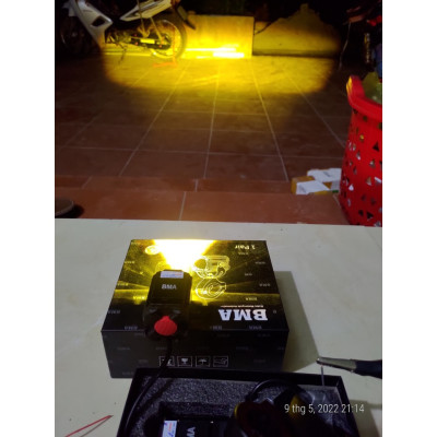 (LOẠI TỐT) Đèn led trợ sáng xe máy 2 màu cốt pha B.M.A bi cầu bản đặc biệt 4 chế độ mẫu mới hàng víp siêu gom , phụ kiện xe máy