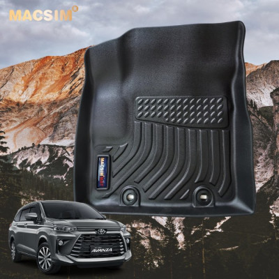 Thảm lót sàn xe ô tô Toyota Veloz/ Avanza 2022 Nhãn hiệu Macsim chất liệu nhựa TPE cao cấp màu đen