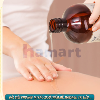 Dầu Massage Body 500ml Tinh Chất Gừng Ngải Cứu Spa Đông Y Cổ Vai Gáy Dưỡng Sinh Giảm Đau Xương Khớp