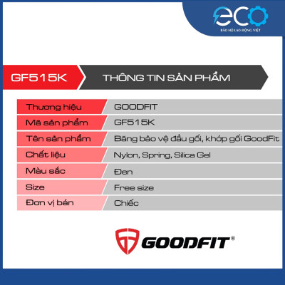 Băng gối thể thao GoodFit GF515K – 3 đai dán cố định, hỗ trợ khớp gối, tập gym, chạy bộ
