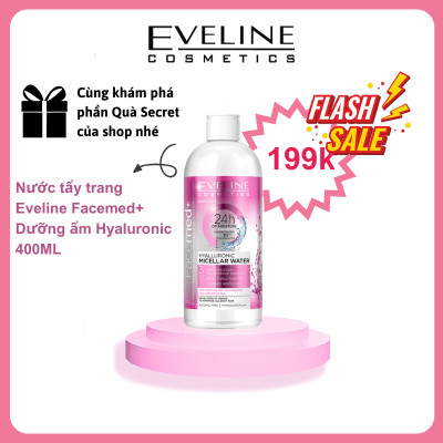 [Mua 1 tặng 1] Nước tẩy trang không cồn da cho da khô và nhạy cảm EVELINE 400ml