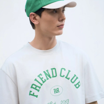 Áo thun tay ngắn nam in chữ Form Loose - RT 10S25TSS029 | ROUTINE CÀ MAU