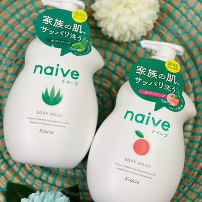 Sữa Tắm Chiết Xuất Từ Lô Hội Kracie Naive Body Wash (Aloe) - Chai 530ml
