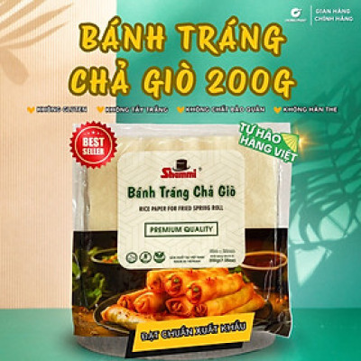 Bánh tráng chả giò Shammi gói 200g, bánh tráng cuốn chả giò size 22cm, bánh đa nem xuất khẩu