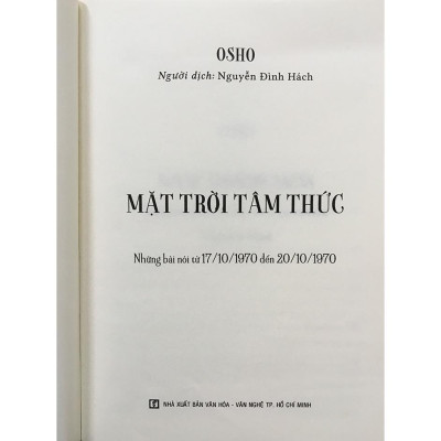 Sách - Osho - Mặt Trời Tâm Thức - Chính Thông Book