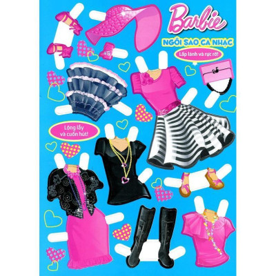 Sách Ghép Hình Barbie Thủ Công Dựng Hình Thời Trang Ngôi Sao Ca Nhạc - Tân Việt Books