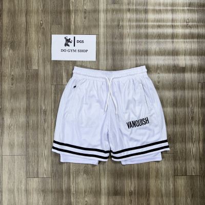 Quần 2 lớp tập gym nam DOGYMSHOP thun lỗ kim thoáng khí khi chơi thể thao QV2L2