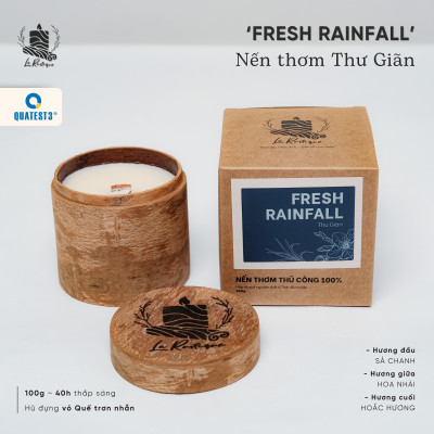 Nến Thơm Trị Liệu Le Rustique Thư Giãn (Fresh Rainfall) - Nến Thơm Cao Cấp - An Toàn Sức Khỏe