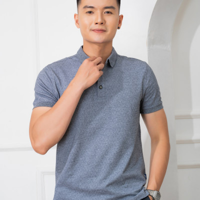 Áo phông nam dệt Aligro màu xám vừa ALGPLO44