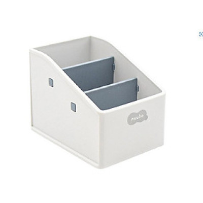 Khay đựng đồ dùng văn phòng 03 ngăn Neuube - Xám xanh - Hàng Nội Địa Nhật Bản