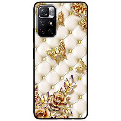 Ốp lưng dành cho Xiaomi Redmi Note 11 5G - Redmi Note 11T - Redmi Note 11S - Bướm Vàng Giả Da