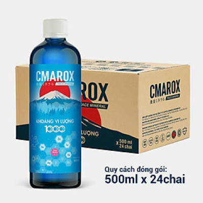 Thùng 24 chai 500ml Khoáng Vi Lượng CMAROX 1.000ppm (500ml x 24 chai) -  Bổ Sung Khoáng Chất Cho Cơ Thể