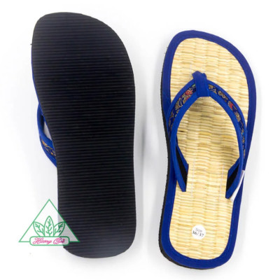 Dép chiếu xỏ ngón Hương Quế DCQ-47 nguyên liệu tự nhiên (sợi chiếu, bột quế, sợi đay) ngăn ngừa mồ hôi chân - giữ ẩm và mát chân