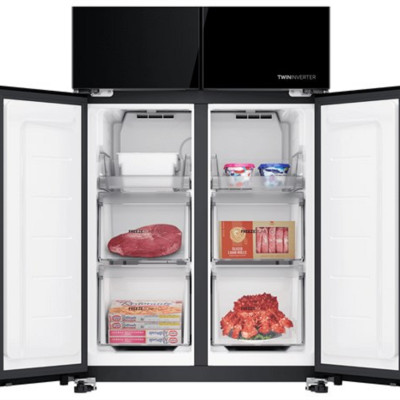 Tủ lạnh Aqua Inverter 410 lít AQR-M466XA(GB) - HÀNG CHÍNH HÃNG - CHỈ GIAO HCM