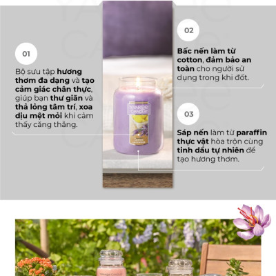 Nến hũ Yankee Candle size L - Balsam & Cedar (623g)