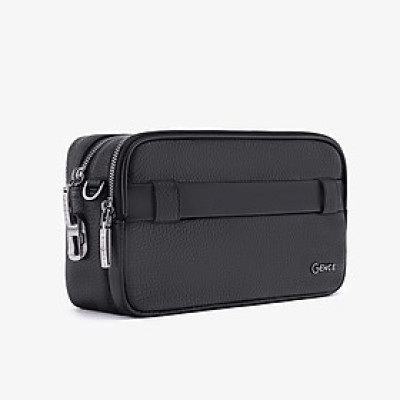 Clutch cầm tay đeo chéo da bò Togo cao cấp RB08 khóa vân tay & khóa số