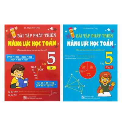 Sách - ( Combo 2 tập ) Bài tập phát triển năng lực học toán lớp 5