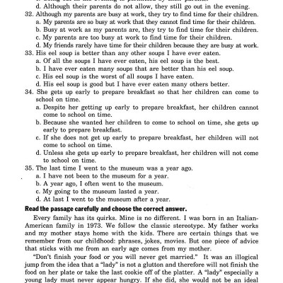 Bài Tập Trắc Nghiệm Tiếng Anh 12 (Không Đáp Án)