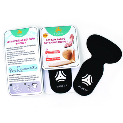 Combo 01 cặp lót mũi giày cao su non và 01 cặp lót gót chân 2 trong 1 - buybox - BBPK09&50