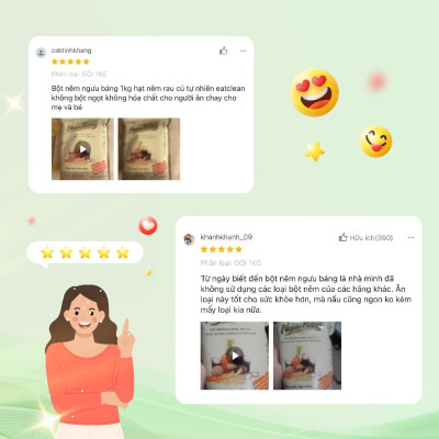 Combo 2 gói Bột nêm ngưu báng 1kg không bột ngọt cho bé ăn dặm TÂM MINH FOODS