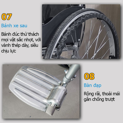 Xe lăn tay cơ bản cho người già, Nhiều mẫu lựa chọn - Hàng chính hãng NIKITA