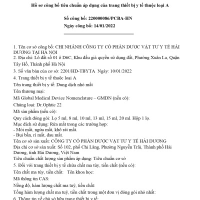 [Combo 3 Sản Phẩm] DUNG DỊCH NHỎ MẮT DR.OPHTIC - GIÚP ĐÔI MẮT SÁNG KHOẺ TỰ NHIÊN ( GIẢM MỎI MẮT, ĐAU MẮT, RỈ MẮT ... )