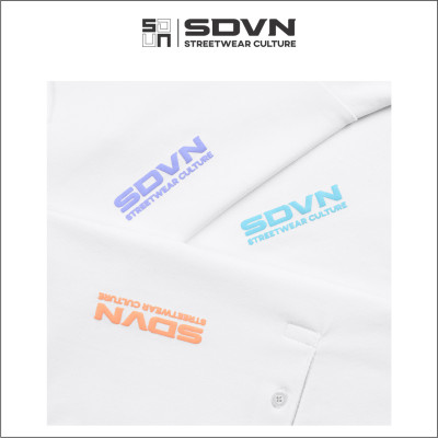 Áo Thun POLO Unisex Form Rộng - Brand Chính Hãng SDVN - CLOUD