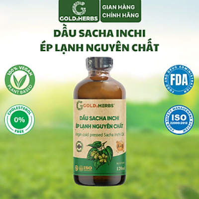 Dầu Sacha Inchi Ép Lạnh Nguyên Chất Goldzherbs - Chai 120ml/ 250ml