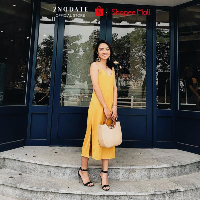Váy liền nữ hai dây lụa 2NDDATE ADR044Y
