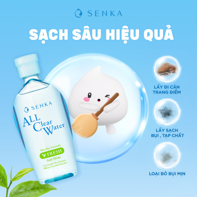 Nước tẩy trang sạch thoáng Senka A.L.L.Clear Water Fresh 230ml