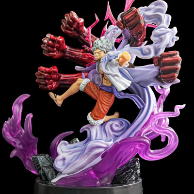 Mô Hình Luffy Gear 5 Trạng Thái Chiến Đấu 33cm Mô hình One Piece Cao Cấp, Figure Mô Hình Anmie One Piece Luffy Vua Hải T